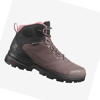 Salomon WoOUTWARD GORE-TEX Túracipő Női Barna | HU 2789DFM